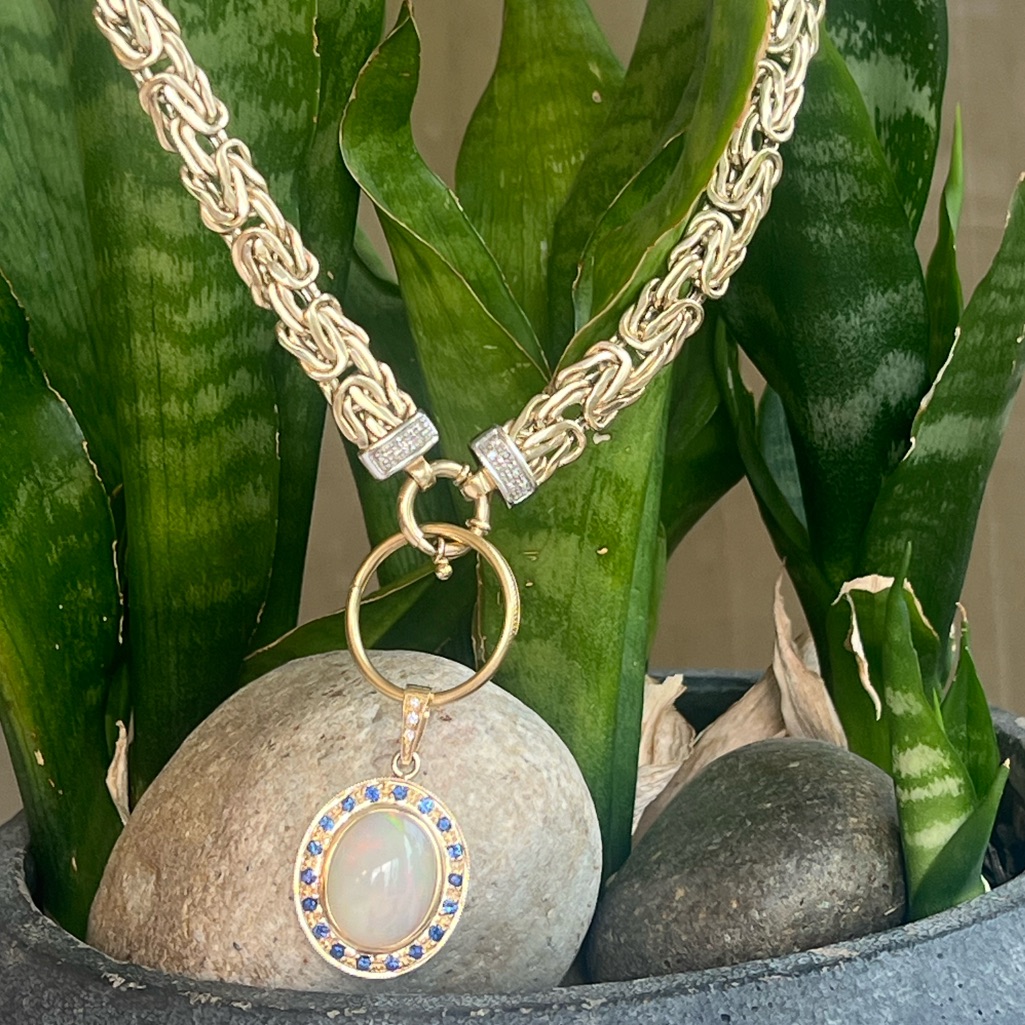 10 Karat Gold Byzantine Necklace